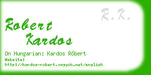 robert kardos business card